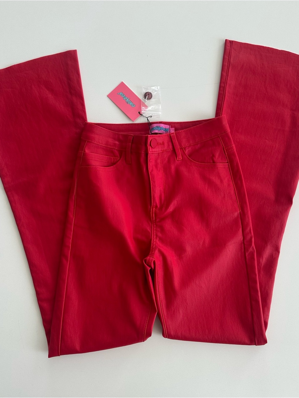 Red Edikted Leather Pants